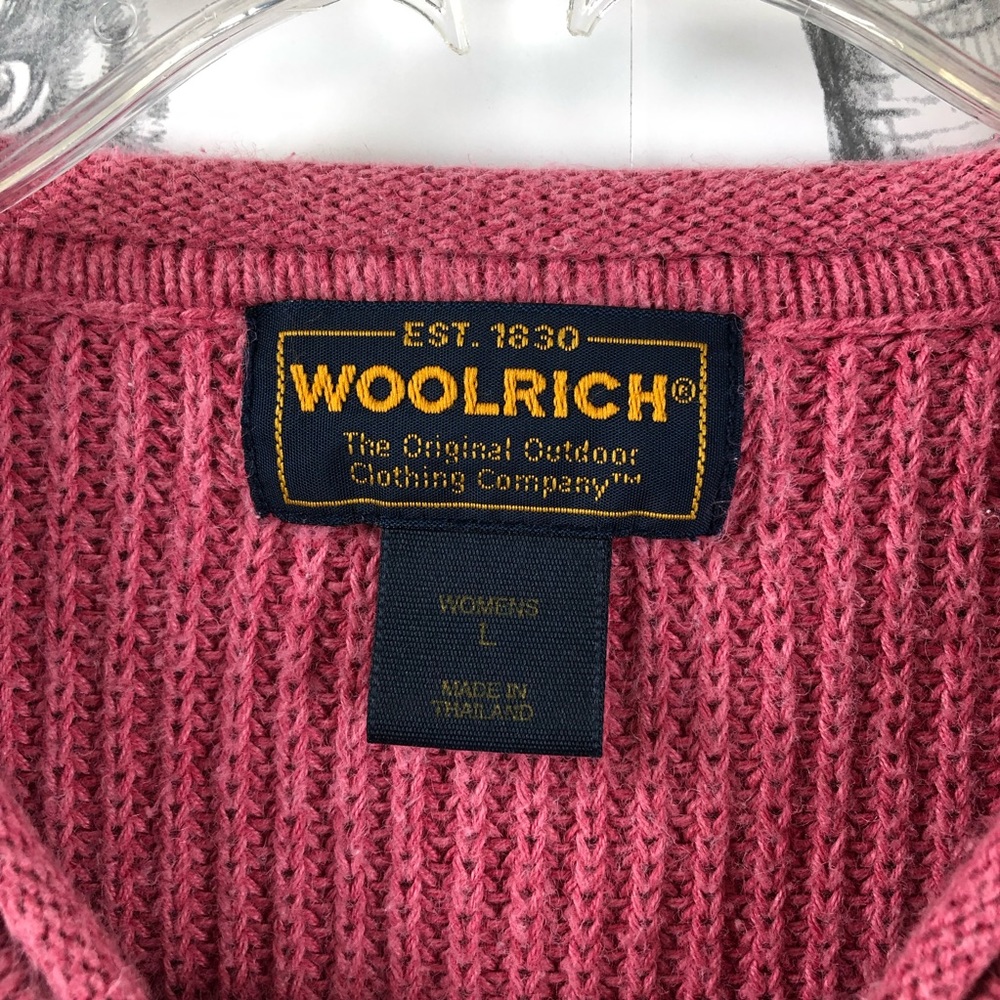 Vintage 90s WOOLRICH pink ribbed crewneck sweater - Picture 8 of 10